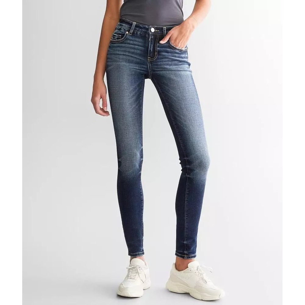 BKE‎ Stella Mid Rise Ankle Skinny Jeans Medium Wash Blue Denim Women Size 26